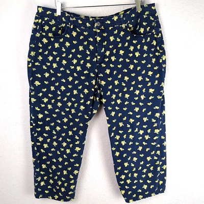 Jeans capri Charter Club para mujer Bristol 20 W azul marino limón Foto 1 de 4