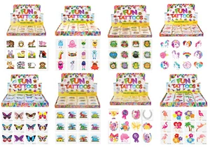 TEMPORARY TATTOO'S, IDEAL PARTY BAG FILLERS, EASY TO APPLY & REMOVE *MULTIBUY* - Picture 1 of 17
