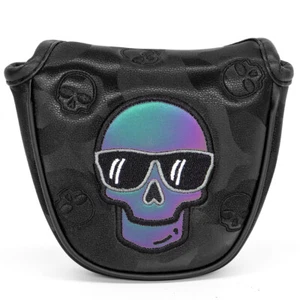 Discolor coole Sonnenbrille Totenkopf Golfhammer Putterkopfabdeckung magnetischer Headcover - Bild 1 von 5