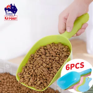 6 Pcs Pet Food Scoop Shovel Plastic Scoops Measuring Cups Dog Cat Bird Rabbit - Picture 1 of 32
