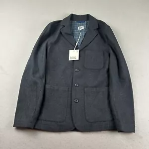 Bridge & Burn Jacket Mens Small Gray Wool Button Up Long Sleeves Nate Coat NWT - Picture 1 of 14