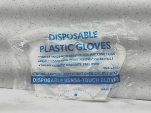 500 Stück Einweg Kunststoff Handschuhe für Lebensmittel Vorbereitung Kochen Reinigung Restaurants - Bild 1 von 1