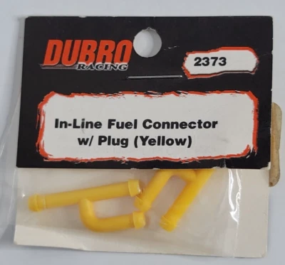 DUBRO In-Line Fuel Connector w/Plug 2373 RC Radio Controlled Part NEW Yellow - Image 1 of 3
