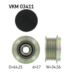 Alternator Freewheel Clutch Pulley SKF for Mondeo Galaxy S-Max S80 V70 VKM 03411 - Picture 1 of 6