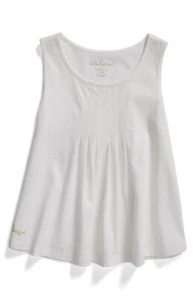 Girl's Lily Pulitzer Bay Tank, Size L (8-10) - White - Picture 1 of 3