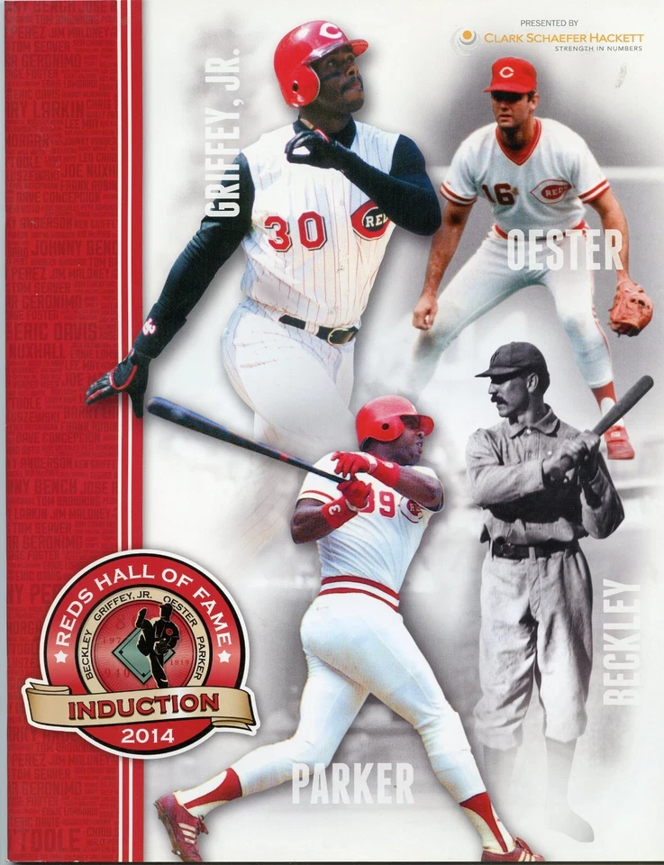 Cincinnati Reds 2014 Hall of Fame Induction Program KEN GRIFFEY JR. PARKER + - Image 1 of 1
