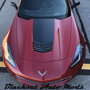 Corvette C7 Stingray Carbon Flash Hood Scoop Stinger Decal Vinyl 2014-2019 - Picture 1 of 3