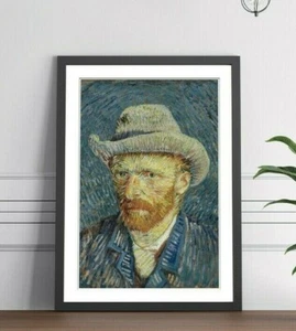 Van Gogh Self Portrait  FRAMED WALL ART POSTER PAINTING PRINT 4 SIZES - Picture 1 of 14