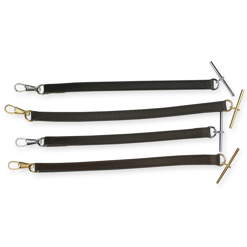 Albert pocketwatch watch strap leather black  brown military pocket gold plated — 第 1/1 张图片