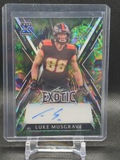 2023 LEAF EXOTIC LUKE MUSGRAVE Peacock Scope AUTO ROOKIE RC /6