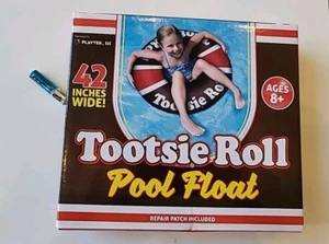 Tootsie Roll 42" Brown Candy Swimming Pool Toy Float Tube Playtek 2021 Misb - Picture 1 of 5
