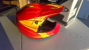 HJC POP AND LOCK MC1 CL - XY RED/YELLOW/ORANGE YOUTH HELMET SMALL - Picture 1 of 3