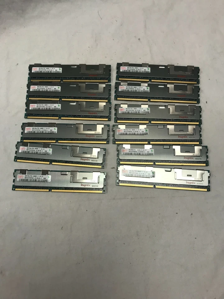 QTY-12 HYNIX/DELL 4GB 2Rx4 HMT151R7TFR4C-G7 SERVER MEMORY T5-A2 - Image 1 of 4