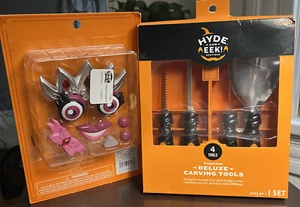 Deluxe 4 Tool Pumpkin Carving Kit & Pumpkin Deco Kit - Hyde And Eek! - Picture 1 of 5