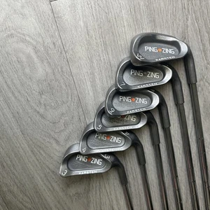Ping Zing Iron Set Karsten Orange Dot 3,4,5,6,7,W, RH Men, Ping Grips - Picture 1 of 4