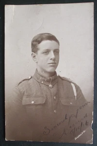 WW1 RPPC UNBEKANNTER BRITISCHER SOLDAT "LEONARD" GESCHICKT 1916 AN FREUND - Bild 1 von 2