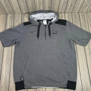 Cincinnati Reds Nike MLB Short Sleeve 1/4 Zip Hoodie Baseball Men XL Dri Fit - Picture 1 of 7