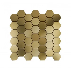 Montana Gold Hexagonal Mosaics 300x300mm - Picture 1 of 3