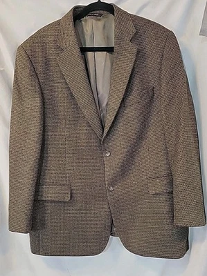Joseph & Feiss Mens 100% Wool Tweed Blazer Suit Jacket Sport Coat 44S Brown  - Image 1 of 4