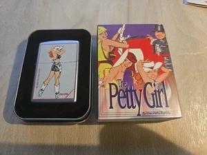 VINTAGE GEORGE PETTY GIRL PINUP PISTOL PRETTY ZIPPO LIGHTER SEXY (B24) - Picture 1 of 2