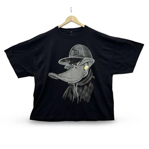 Y2k Looney Tunes Daffy Duck T Shirt Men 3XL Black Rap Hip Hop Vtg Style - Picture 1 of 7