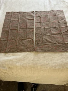 Pair Of Ralph Lauren Paisley Elizabeth Terracotta King Pillowcases. NWOT. VTG - Picture 1 of 9