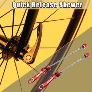 2 Pcs Bicycle Bike Quick Release Axles Skewers Lever Front Rear 150mm 190mm Red - Picture 1 of 7