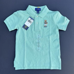 Polo Ralph Lauren Boys' Cotton Mesh Polo Bear Embroidered Polo Shirt 3/3T - Picture 1 of 4