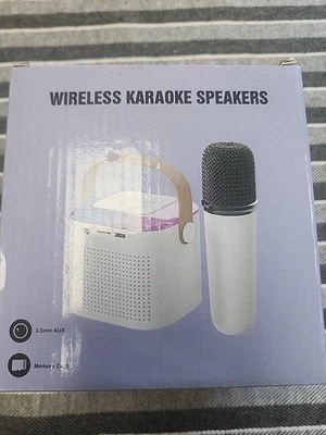 Беспроводной Bluetooth динамик караоке машина с двойной микрофон - черный новый в коробке - Изображение 1 из 3