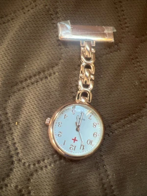 "Nurses Watch" Real Quartz Watch, Copper Color , Nurses to be, Clip-on Watch - Image 1 of 3