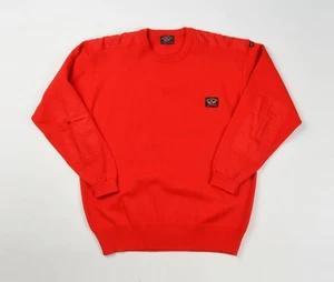 Suéter Jersey Hombre Vintage Paul Shark Años 90 Rojo Tejido Pesado Lana Talla XL - Imagen 1 de 6