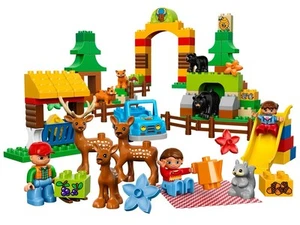 2015 LEGO DUPLO SET #10584 FOREST PARK 104 Pieces 3 Figures 8 Animals Retired - Picture 1 of 11