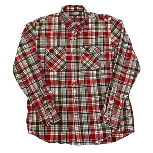 Old Navy Western Hemd Pearl Snap kariert rot Herren L Langarm Cowboy - Bild 1 von 11