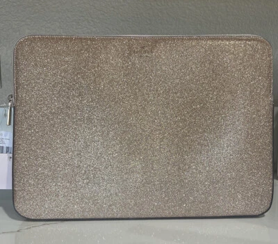 Kate Spade Shimmy Glitter Rose Gold Laptop Sleeve Case - Image 1 of 4