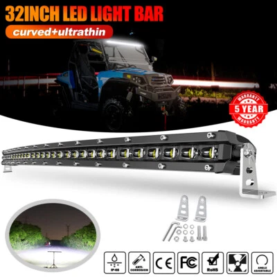 Combo de barra de luz LED curva de 32" para techo para Polaris RZR Trail 900 S 1000 Foto 1 de 4