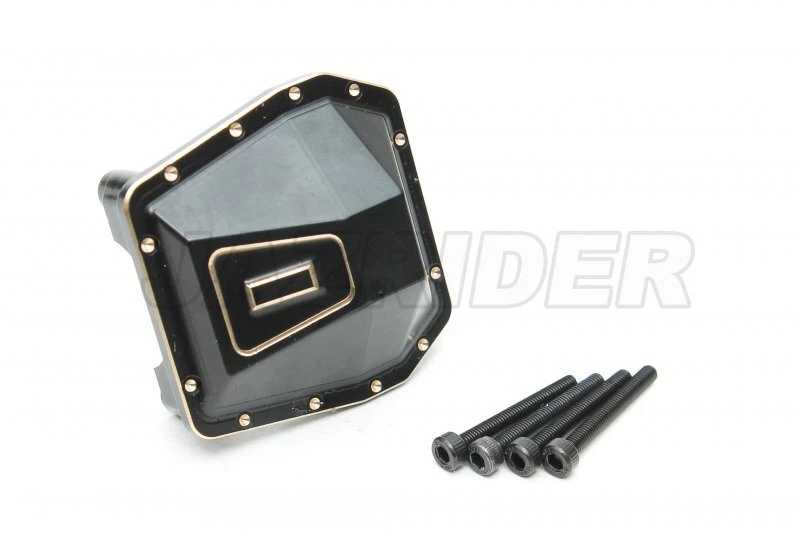 Jazrider Brass Front/Rear Gearbox Diff Cover (Black)For Axial 1/6 SCX6 RC Car - Image 1 of 1