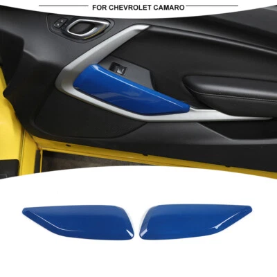 Interior Door Panel Decor Cover Trim For Chevrolet Camaro 2016+ Blue Accessories Foto 1 de 4