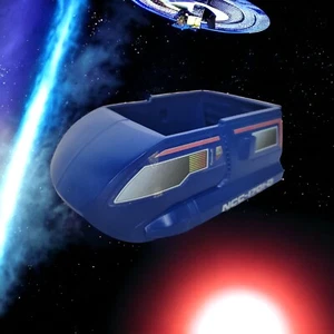 Star Trek The Next Generation veicolo navetta blu vintage 8 pollici x 3 pollici - Foto 1 di 10
