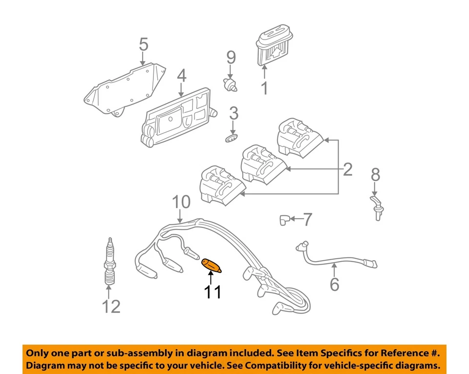 Sistema de encendido eléctrico GM OEM 00-15 Camaro-escudo 19329681 Foto 1 de 2