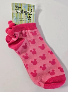 Pair of Disney Mickey Mouse Pink Socks, Brand New, Shoe Size 4-10 Sock Size 9-11 - Picture 1 of 5