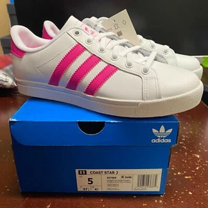 Scarpe da ginnastica Adidas da donna bianche rosa Coast Star J EE7464 taglia US 5 - Foto 1 di 4