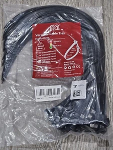 Lote de 2 bridas con cremallera de alta resistencia 200 lb 18 pulgadas, bridas de cable extra largas ZYM-200 - Imagen 1 de 3