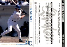 Chris Barski 2001 Grandstand Rancho Cucamonga Quakes #NNO Card *AutographDen*
