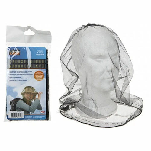 Deluxe Midge / Mosquito Net - Over The Head Mesh Protector Adjustable Face Neck - Image 1 of 1
