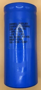 Cornell Dubilier CAPACITOR 3188FH22M350AMA2 2,200 UF - 20% = 20% 350 VDC 400 - Picture 1 of 4