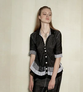 ELISA CAVALETTI Bluse schwarz weiß Gr. M - Picture 1 of 3