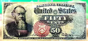 1863 50 Cent Fourth Issue Fractional Currency - NT1241 - Picture 1 of 2