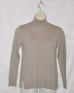 Joan Rivers Long Sleeve Sweater Knit Turtleneck Top Size S Heather Taupe - Picture 1 of 2