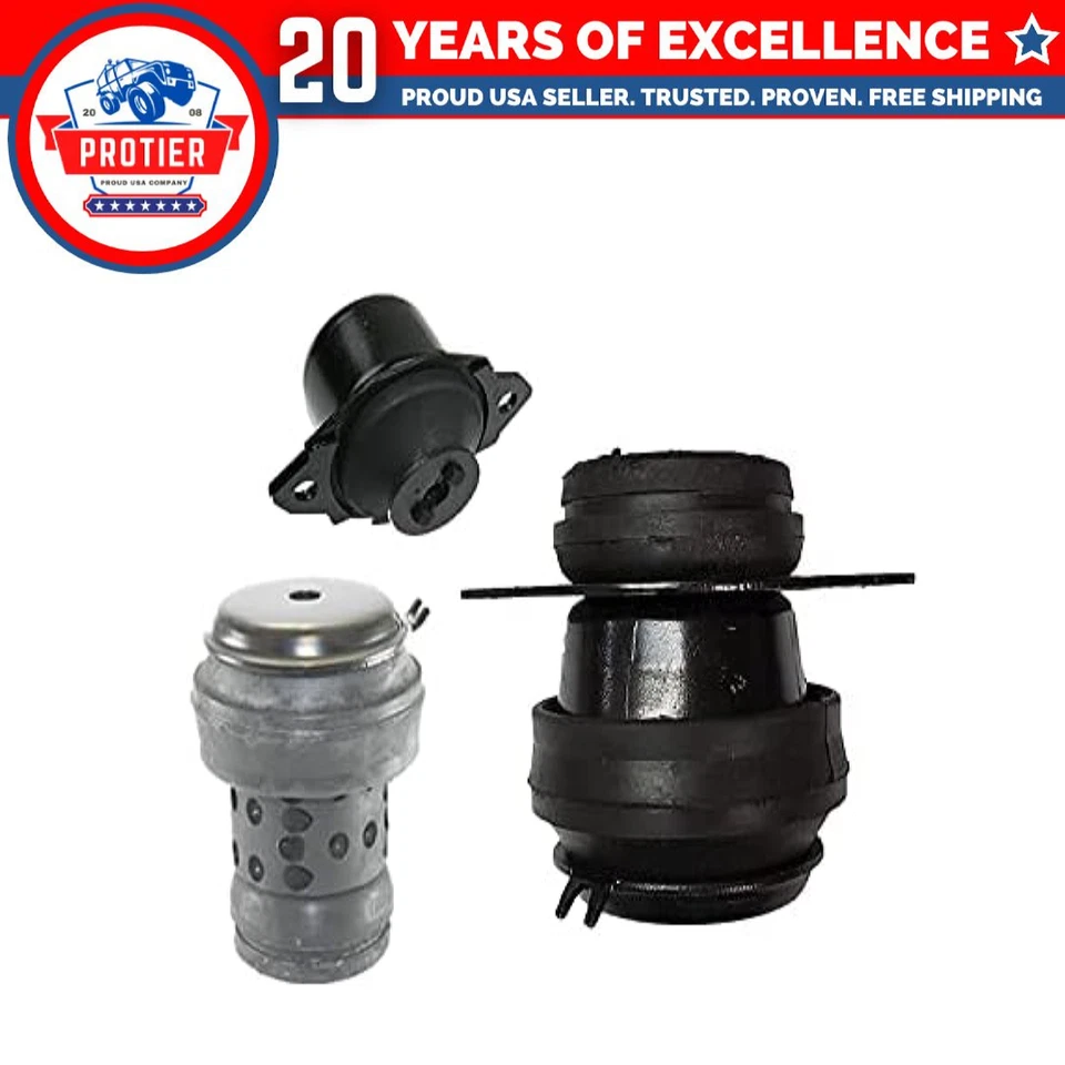 Fits 1993-1998 Volkswagen Jetta 2.0L AUTO Engine Motor&Transmission Mount 3pc | - Image 1 of 2