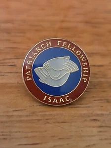 Patriarch Fellowship Abraham Pin Red Blue White Dove Hands Religious Lapel Pin - Picture 1 of 7